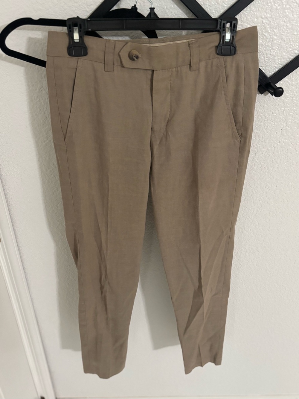 Vince Taupe Slim Ankle Trousers Tailored Minimalist Career Pants Size 2 - Picture 2 of 4